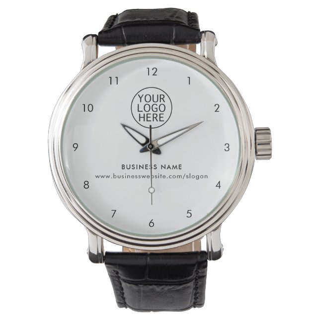 Your Business Logo and Company Website Custom Watch (Front)