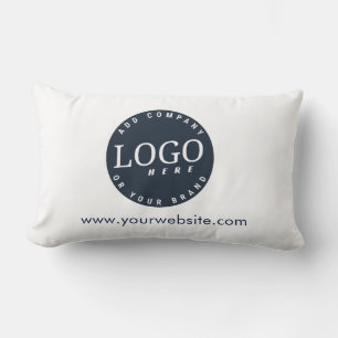 Your Business Logo and Company Website Lumbar Cushion