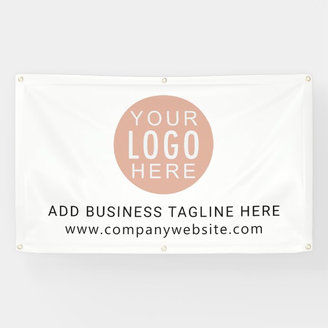 Your Business Logo and Company Website Marketing Banner (Horizontal)