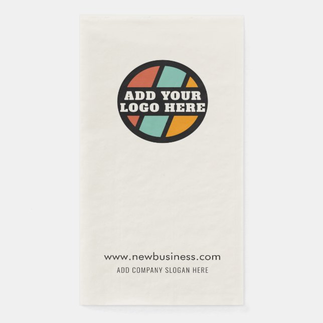 Your Business Logo and Company Website Napkin (Front)