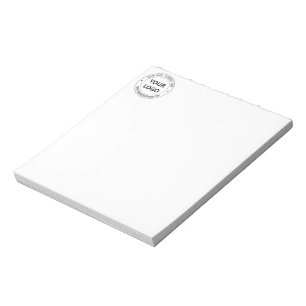 Your Business Logo and Custom Text Notepad Example