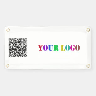 Your Business Logo and QR Code Promotional Banners