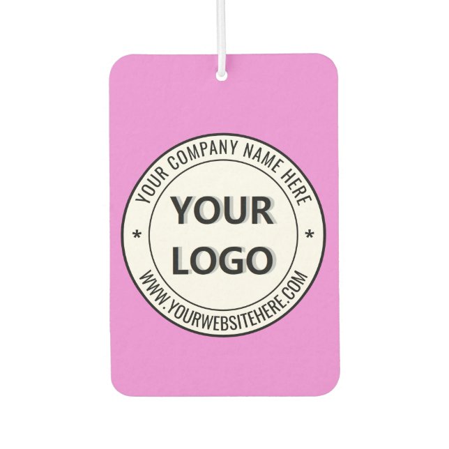 Your Business Logo and Text Air Freshener Example (Front)
