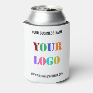 Your Business Logo and Text Branded Can Cooler