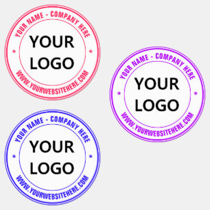 Your Business Logo and Text Branded Labels Example