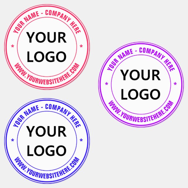 Your Business Logo and Text Branded Labels Example (Group)