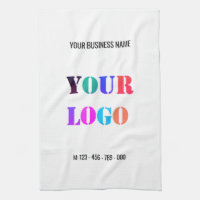 Your Business Logo and Text Company Kitchen Towel