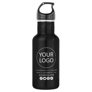 Your Business Logo and Text Custom 532 Ml Water Bottle