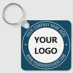 Your Business Logo and Text Keychain Template