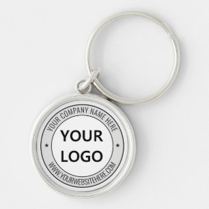 Your Business Logo and Text Promotional Keychain