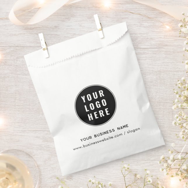 Your Business Logo and Website Custom Company Favour Bag (Clipped)