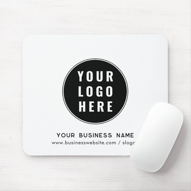 Your Business Logo and Website Custom Marketing Mouse Pad (With Mouse)