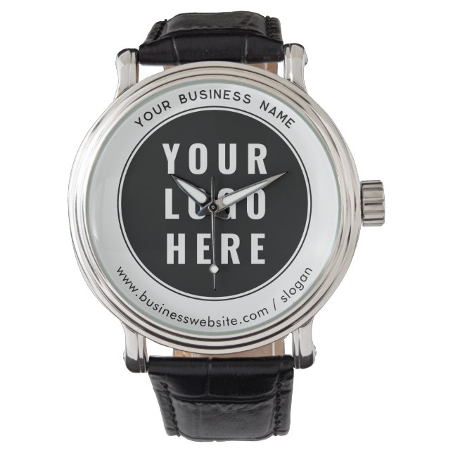 Your Business Logo and Website Promotional Custom Watch (Front)