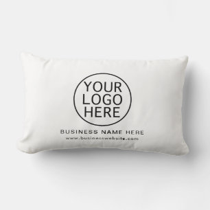 Your Business Logo and Website Simple Lumbar Cushion