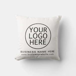 Your Business Logo and Website Stylish Custom Cushion
