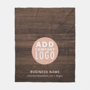 Your Business Logo Company Promotional Swag Fleece Blanket