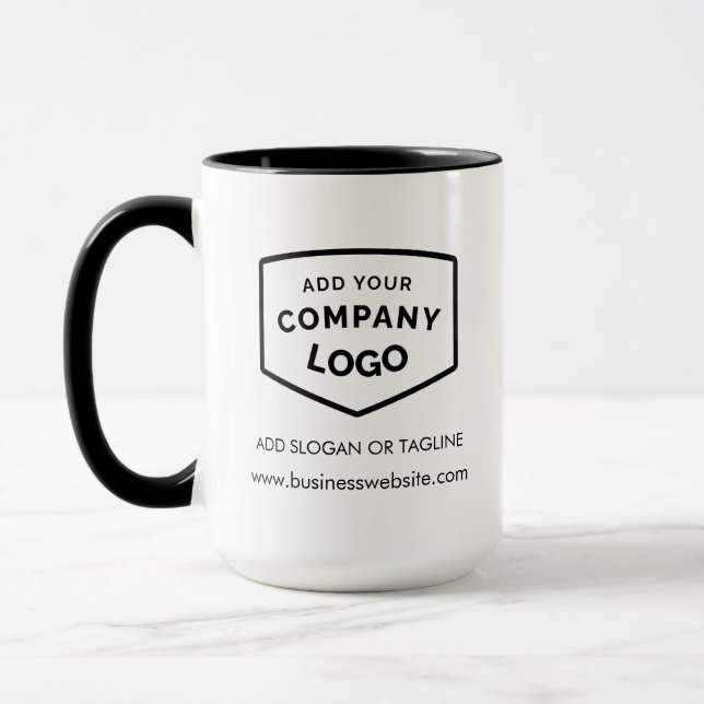 Your Business Logo Company Swag Custom Mug (Left)