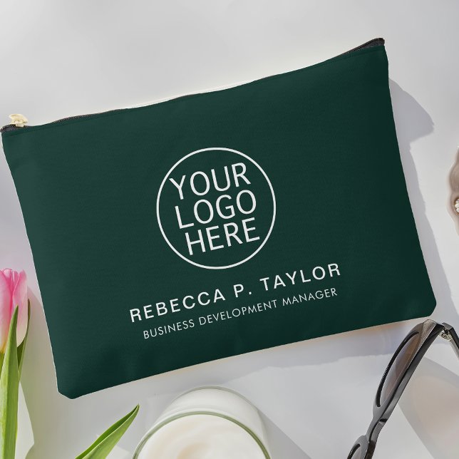 Your Business Logo Corporate Employees Custom Accessory Pouch (Your Business Logo Personalized Corporate Accessory Pouch Giveaway)