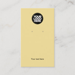 Your Business Logo Cream Earring Display Card