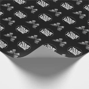 Your Business Logo Custom Black and White Wrapping Paper