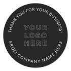 Your Business Logo Custom Black Thank you