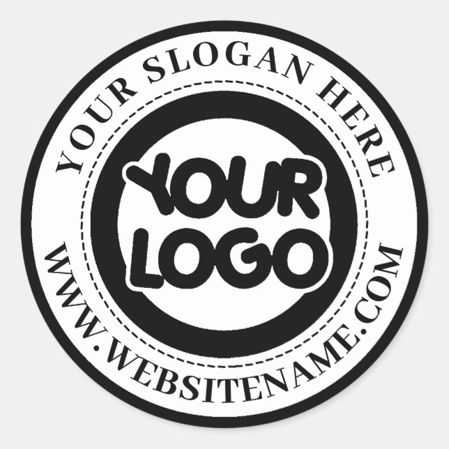 Your Business Logo Custom Classic Round Sticker (Front)
