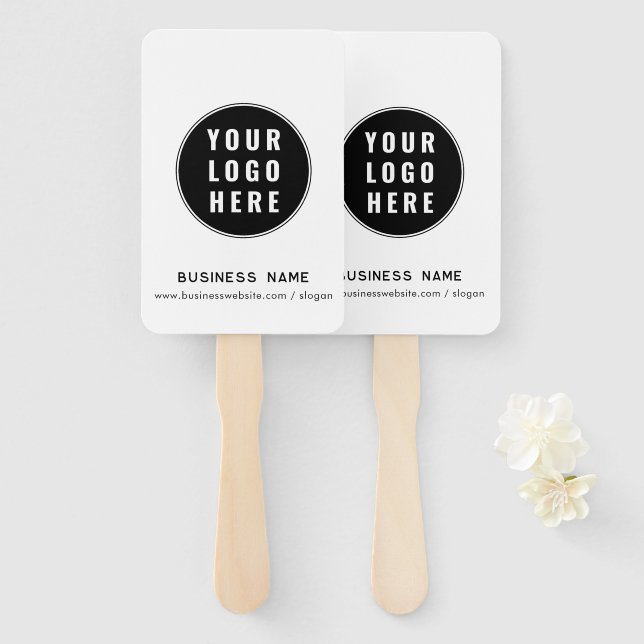 Your Business Logo Custom Company Promotional Hand Fan (Front and Back)