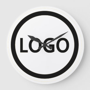 Your Business Logo Custom Employee Large Clock