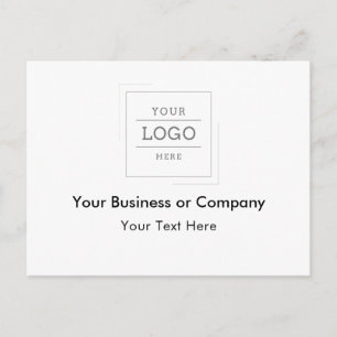 Your Business Logo Custom Holiday Postcard