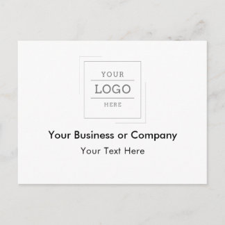 Your Business Logo Custom Holiday Postcard