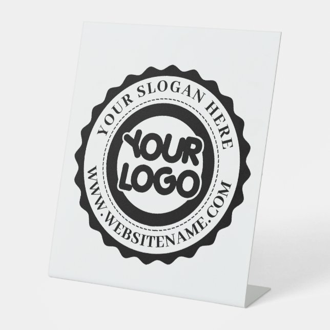 Your Business Logo Custom Pedestal Sign (Front)