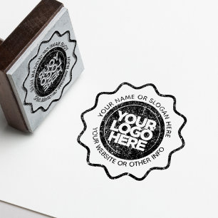 Your Business Logo Custom Playful Rubber Stamp