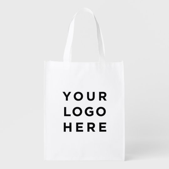 Your Business Logo Custom Reusable Grocery Bag | Zazzle.com.au
