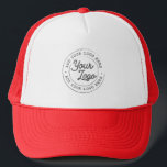 Your Business Logo Custom Simple Red and White Trucker Hat<br><div class="desc">Create your own corporate Trucker Hat! A simple and modern template in eyecatching red and white, fully customisable, featuring your business logo, photo or image. You can add also your name, your company name, promotional instagram address or any personalised text. You can choose any font and any colour. Perfect as...</div>