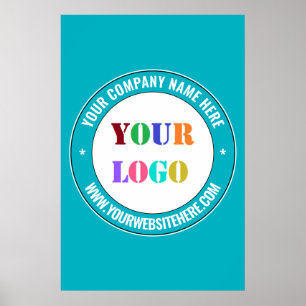 Your Business Logo Custom Text and Colours Poster