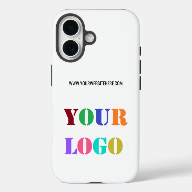 Your Business Logo Custom Text Branded iPhone Case (Back)