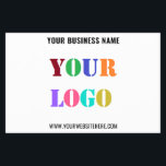 Your Business Logo Custom Text Promotional Flyer<br><div class="desc">Custom Colours and Fonts - Design Your Own Personalised Flyer with Your Company Logo and Name Website or Custom Text Promotional Business Flyers / Gift - Add Your Logo / Image or QR Code - Photo / and Text - Name / Information / More - Resize and move elements with...</div>
