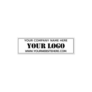 Your Business Logo Custom Text Self-inking Stamp