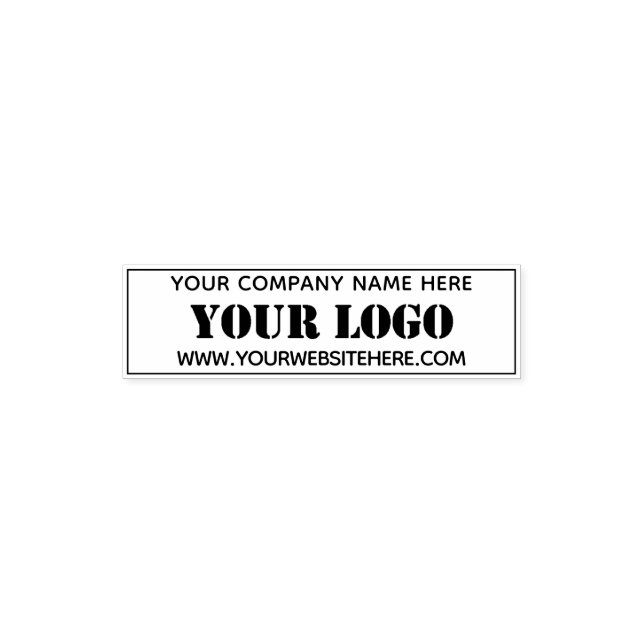Your Business Logo Custom Text Self-inking Stamp (Design)
