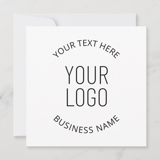 Your Business Logo & Customisable Message Invitation (Front)