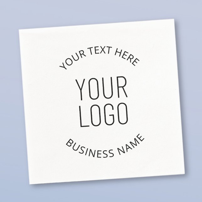 Your Business Logo & Customisable Message Napkin (Creator Uploaded)