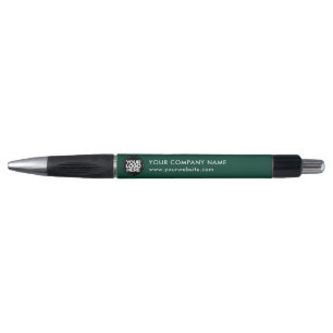 Your Business Logo Dark Green Promotional Pen
