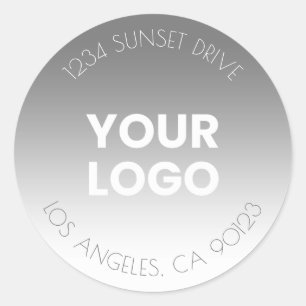 Your Business Logo   Editable Text & Colour Classic Round Sticker