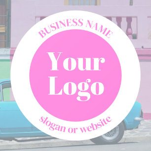 Your Business Logo & Editable Text Template Pink