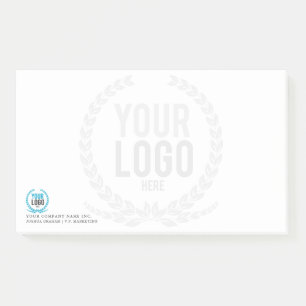 Your Business Logo Faded Backdrop HUGE Custom Post-it Notes
