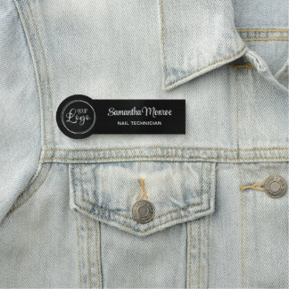 Your Business Logo Here Black Ombre Name Tag