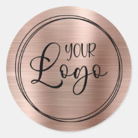 Your Business Logo Here Metallic Rose Gold