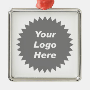 Your business logo here promo metal tree decoration