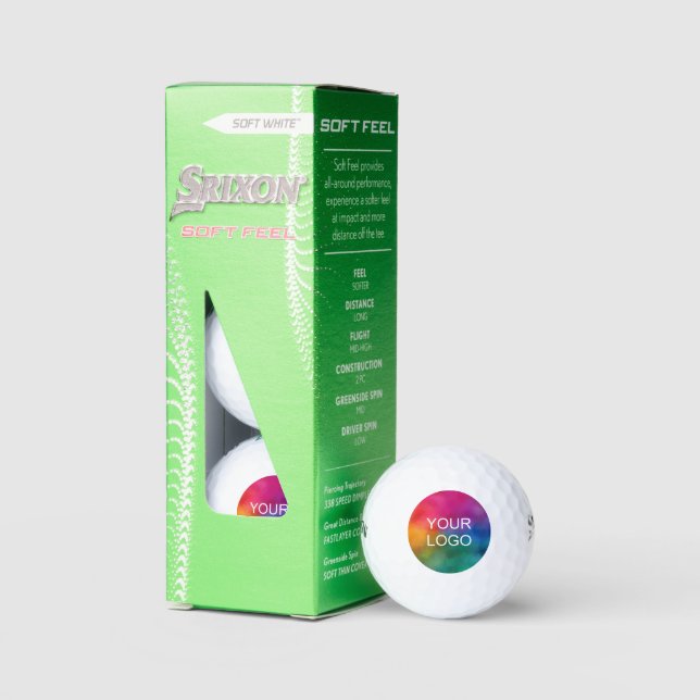 Your Business Logo Here Srixon Soft Feel 13 3 Pack Golf Balls (Packaging)
