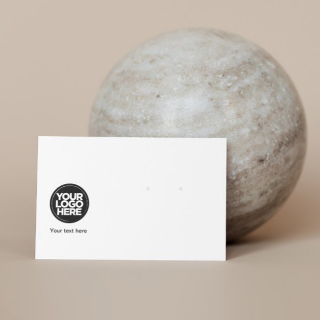 Your Business Logo Horizontal Earring Display Card (Creator Uploaded)